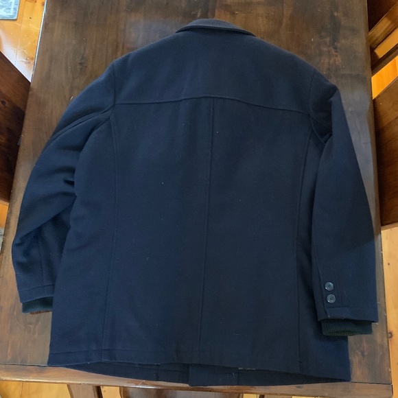 London Fog men's 2xl navy blue pea coat - Picture 4 of 4